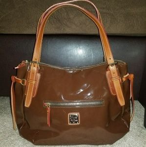 Dooney and Bourke patent leather large Nina bag
